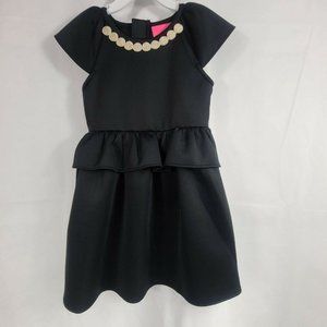 NWT Lilly Pulitzer Casey Fit & Flare Black Onyx Dress Girls Size X-Small
